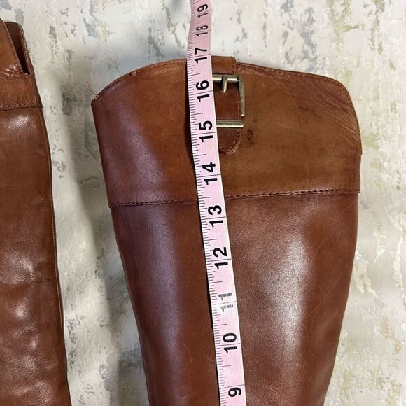 INC International Concepts British tan Leather Riding Boots - Picture 11 of 13